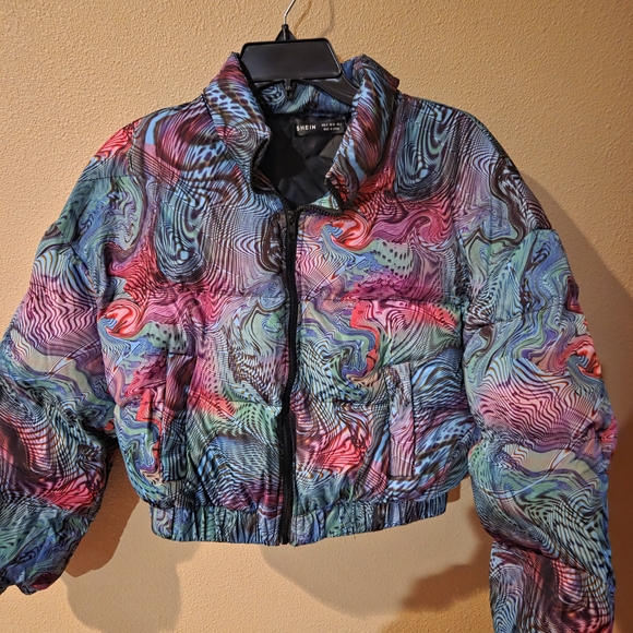 SHEIN Multicolor Abstract Pattern Jacket - Picture 4 of 4